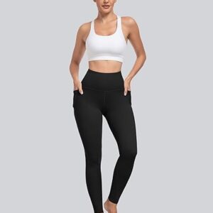 chrleisure leggings with pockets for women tummy control high waisted soft workout yoga pants
