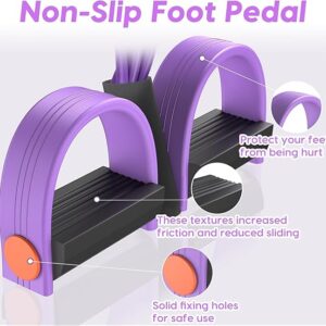 resistance bands with handles, 6 tube elastic pedal resistance band for working out