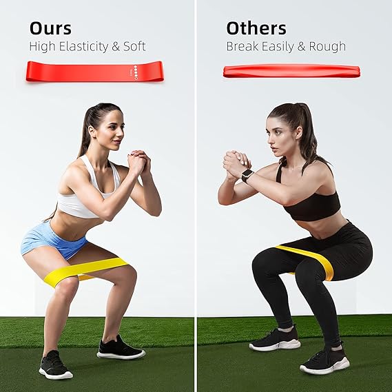 resistance bands for working out, 5 pack elastic exercise bands for strength training, stretching resistance bands for working out, 5 pack elastic exercise bands for strength training, stretching