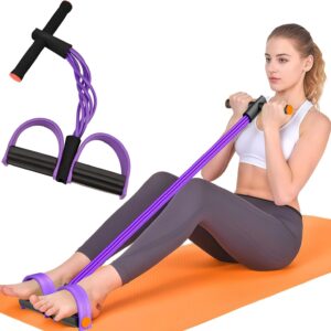 resistance bands with handles, 6 tube elastic pedal resistance band for working out