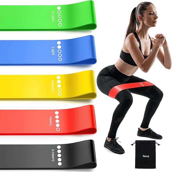resistance bands for working out, 5 pack elastic exercise bands for strength training, stretching resistance bands for working out, 5 pack elastic exercise bands for strength training, stretching
