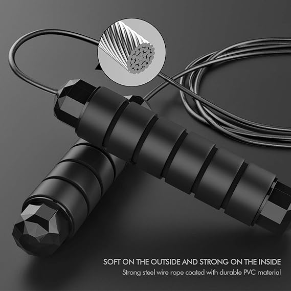 ump rope, tangle free rapid speed jumping rope cable with ball bearings for women, men & kids, adjustable ump rope, tangle free rapid speed jumping rope cable with ball bearings for women, men & kids, adjustable
