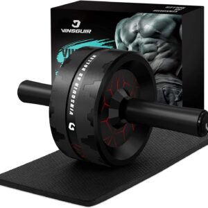 insguir ab roller wheel, abs & core workout equipment for home gym with knee pad accessories