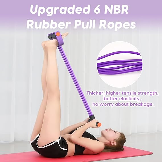resistance bands with handles, 6 tube elastic pedal resistance band for working out resistance bands with handles, 6 tube elastic pedal resistance band for working out