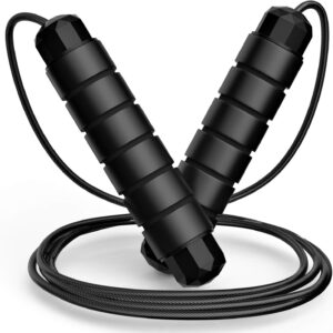 ump rope, tangle free rapid speed jumping rope cable with ball bearings for women, men & kids, adjustable