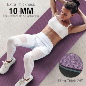 yoga mat with strap – 10mm thick